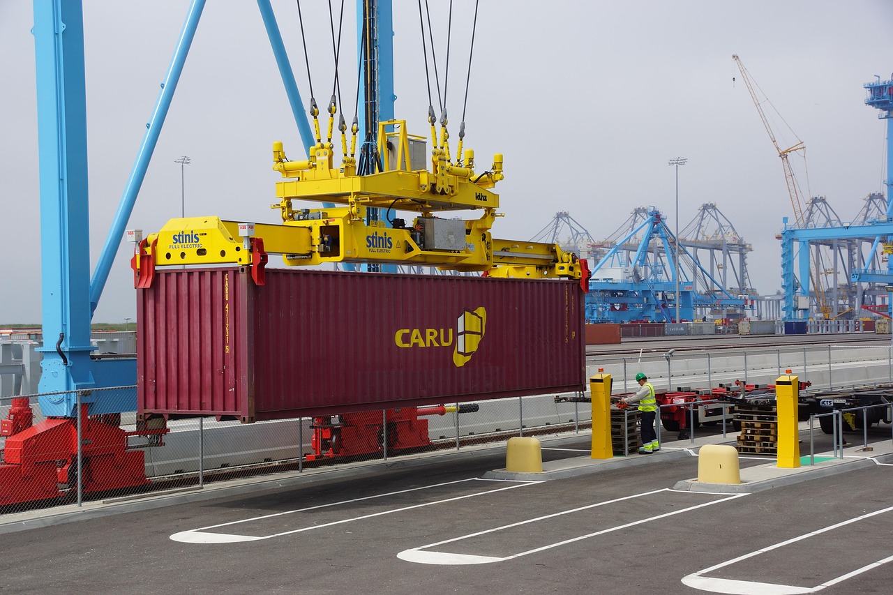 logistics cargo containers shipping garments